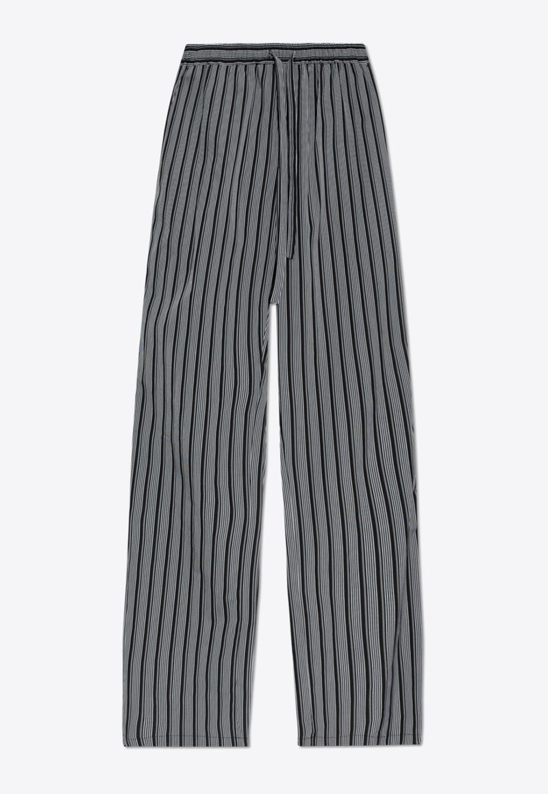 Dolce 
Gabbana Striped Pattern Straight-Leg Pants Gray GVRMAT FR5X8-S8051