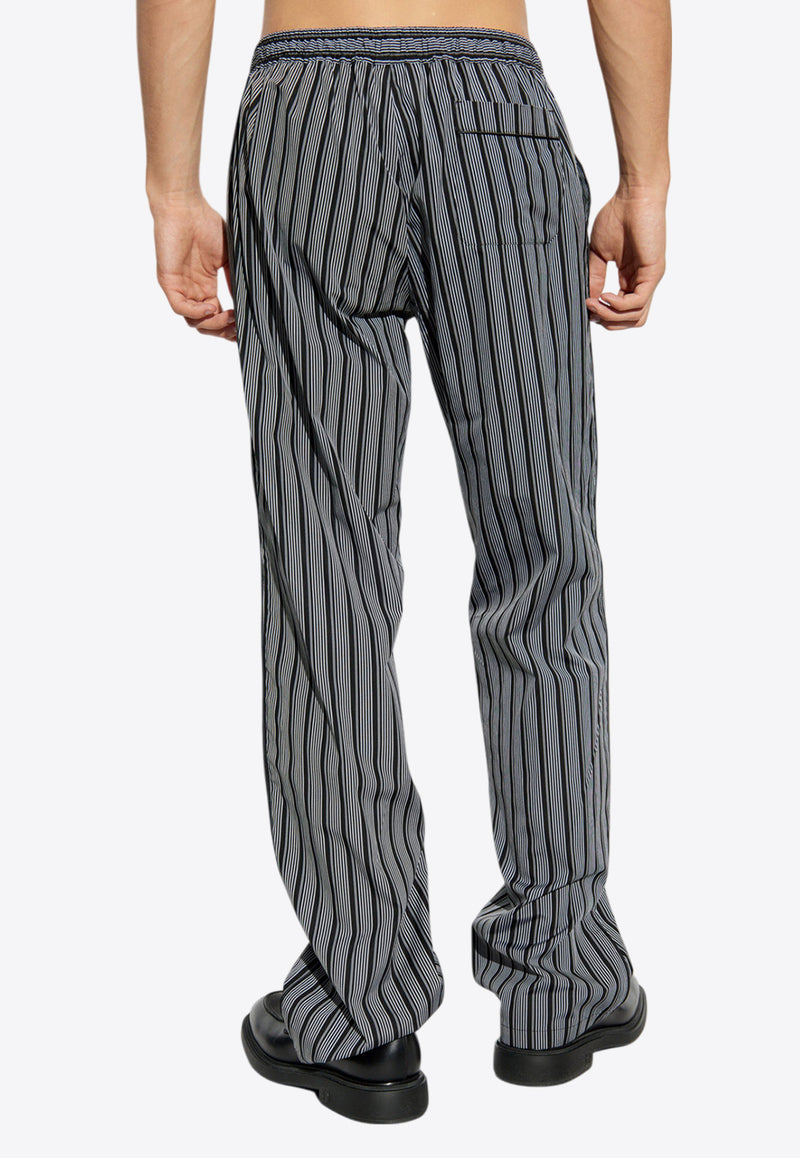 Dolce 
Gabbana Striped Pattern Straight-Leg Pants Gray GVRMAT FR5X8-S8051