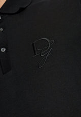 Dolce 
Gabbana Chest Embroidered-Logo Polo T-shirt Black G8SG0Z G7N4P-N0000