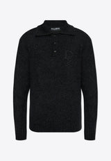 Dolce 
Gabbana Polo-Neck Alpaca -Blend Sweater Gray GXZ48Z JFMIM-N1254