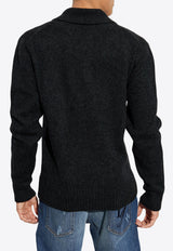 Dolce 
Gabbana Polo-Neck Alpaca -Blend Sweater Gray GXZ48Z JFMIM-N1254