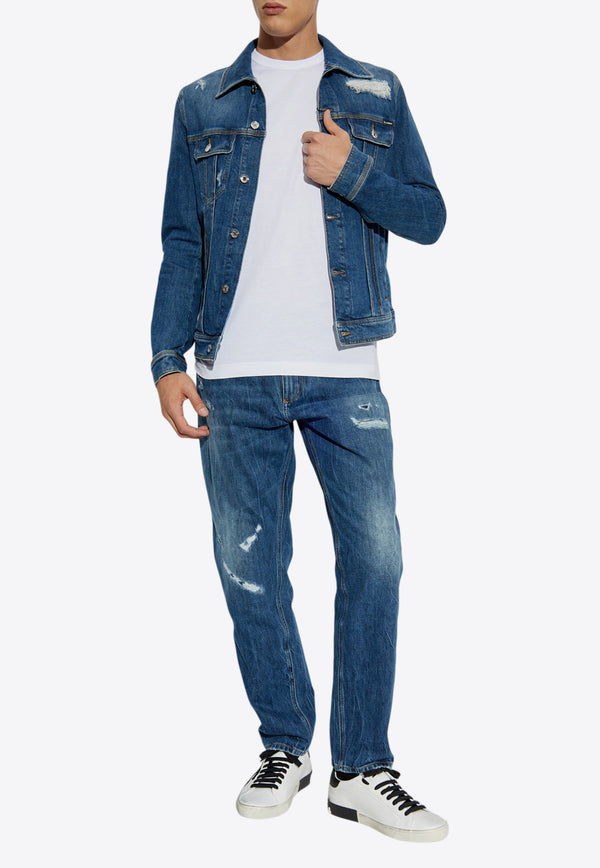 Ripped Type Straight Jeans Dolce 
Gabbana GYJDAZ G8KE9-S9001