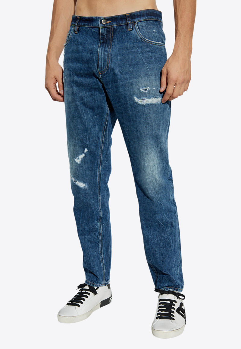 Ripped Type Straight Jeans Dolce 
Gabbana GYJDAZ G8KE9-S9001