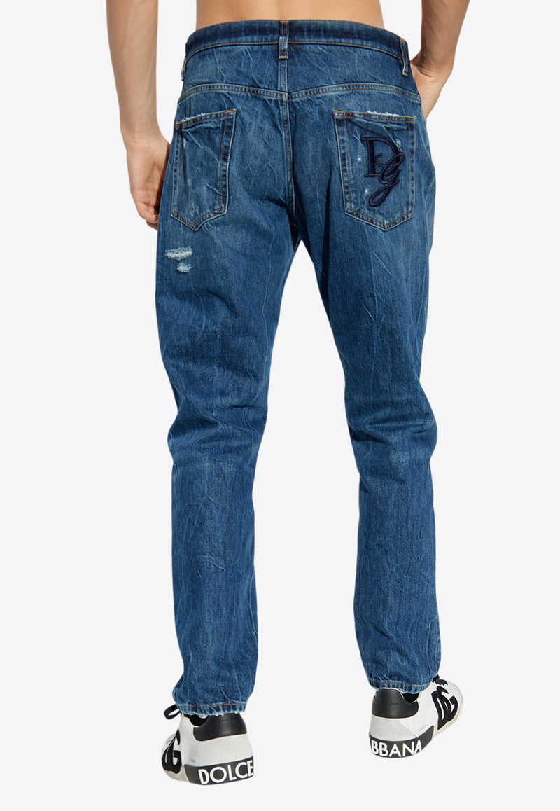 Ripped Type Straight Jeans Dolce 
Gabbana GYJDAZ G8KE9-S9001