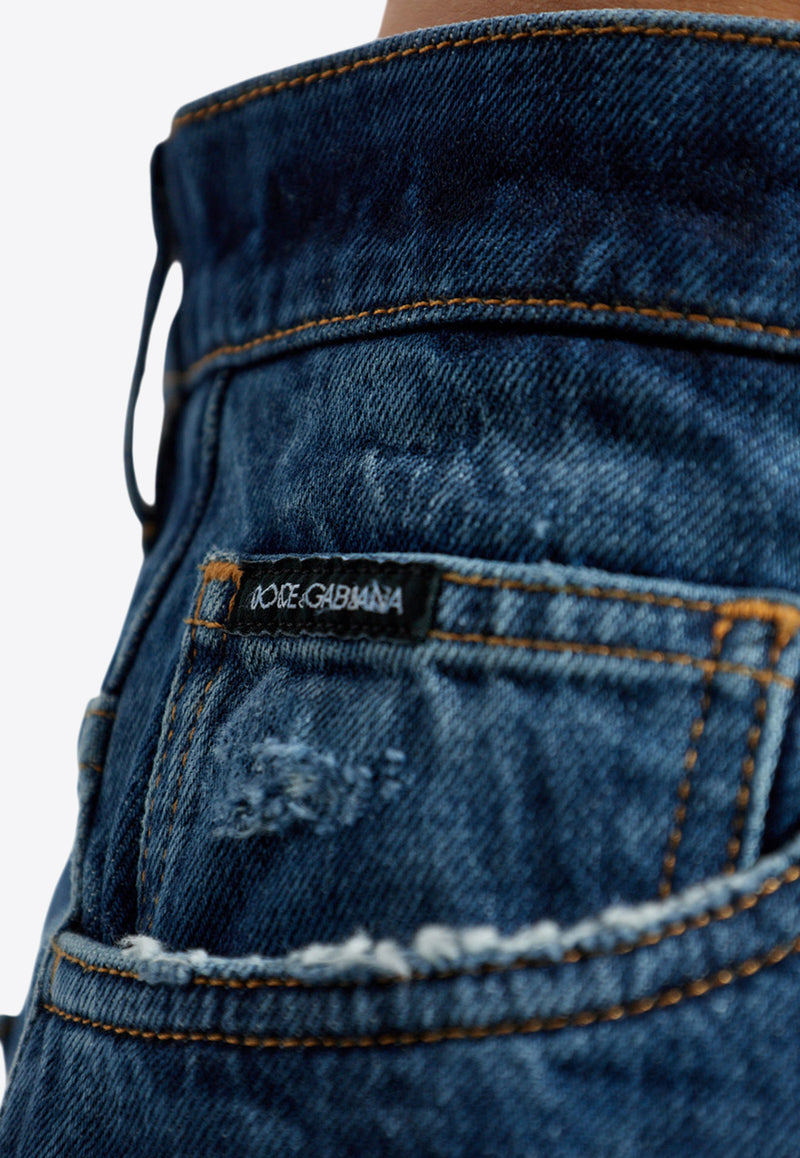 Ripped Type Straight Jeans Dolce 
Gabbana GYJDAZ G8KE9-S9001