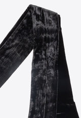 Dolce 
Gabbana Fringed Velvet Scarf Black GQ345E FUVI1-N0000