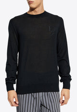 Dolce 
Gabbana Logo Crewneck Cashmere Sweater Black GXX02Z JAWXR-N0000