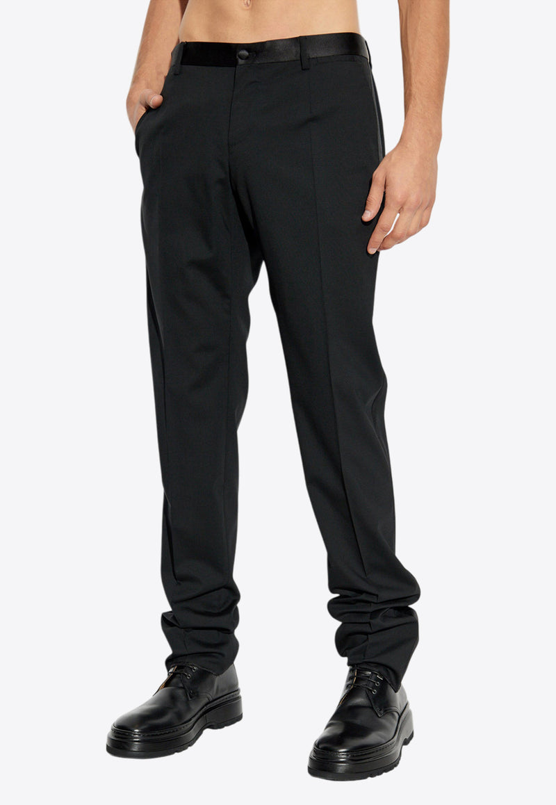 Dolce 
Gabbana Classic Wool Tuxedo Pants Black GYA5MT GI726-N0000