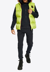 Moncler Sumido Logo Patch Down Gilet Lime J20911A00189 595GJ-8B4