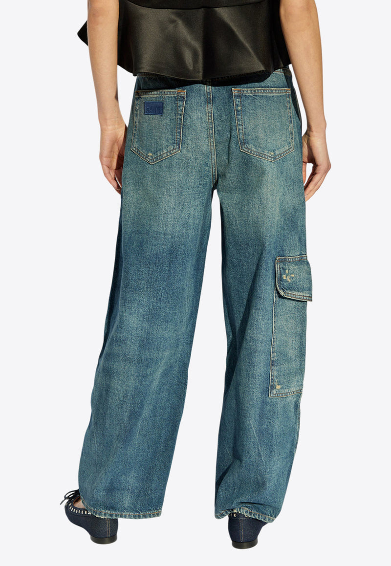 Distressed Cargo Carpenter Jeans J1560 6808-567 Blue