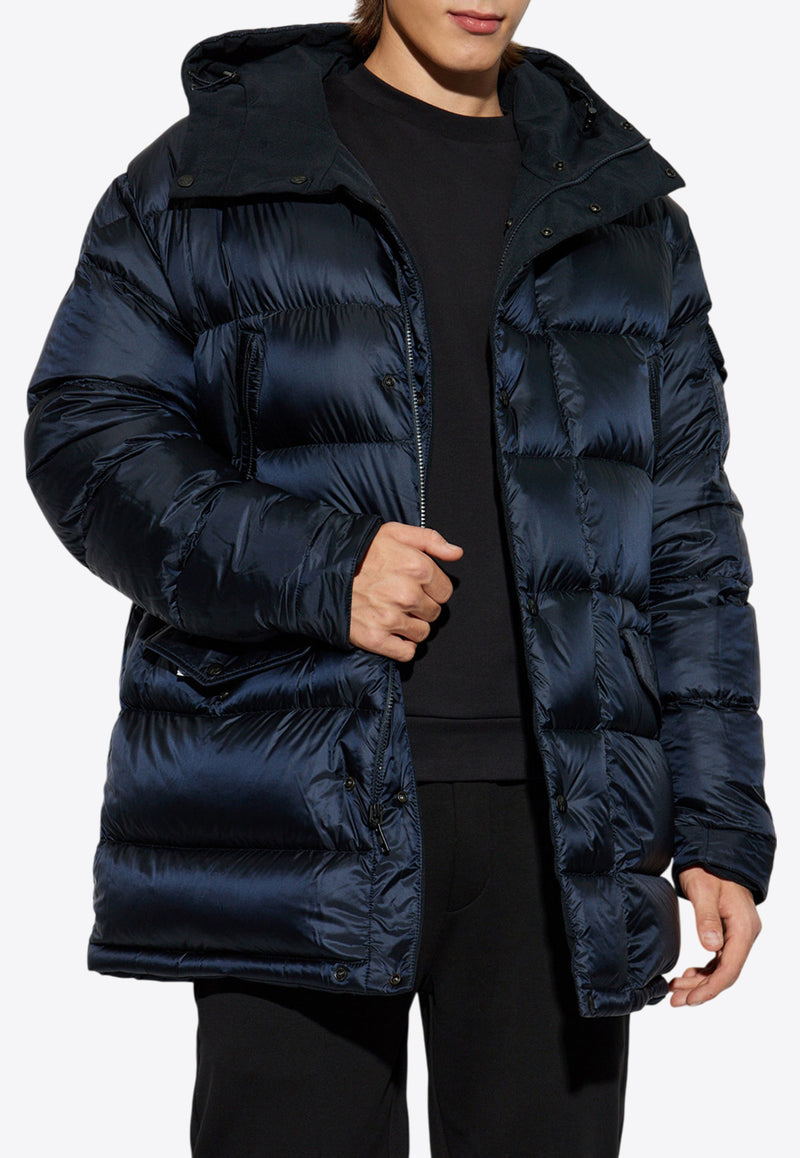 Moncler Prefouns Reversible Hooded Long Down Jacket Navy J20911C00015 57843-742