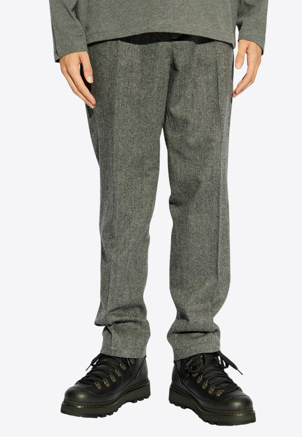 Moncler Wool-Blend Tailored Pants Gray J20912A00044 5984D-F99