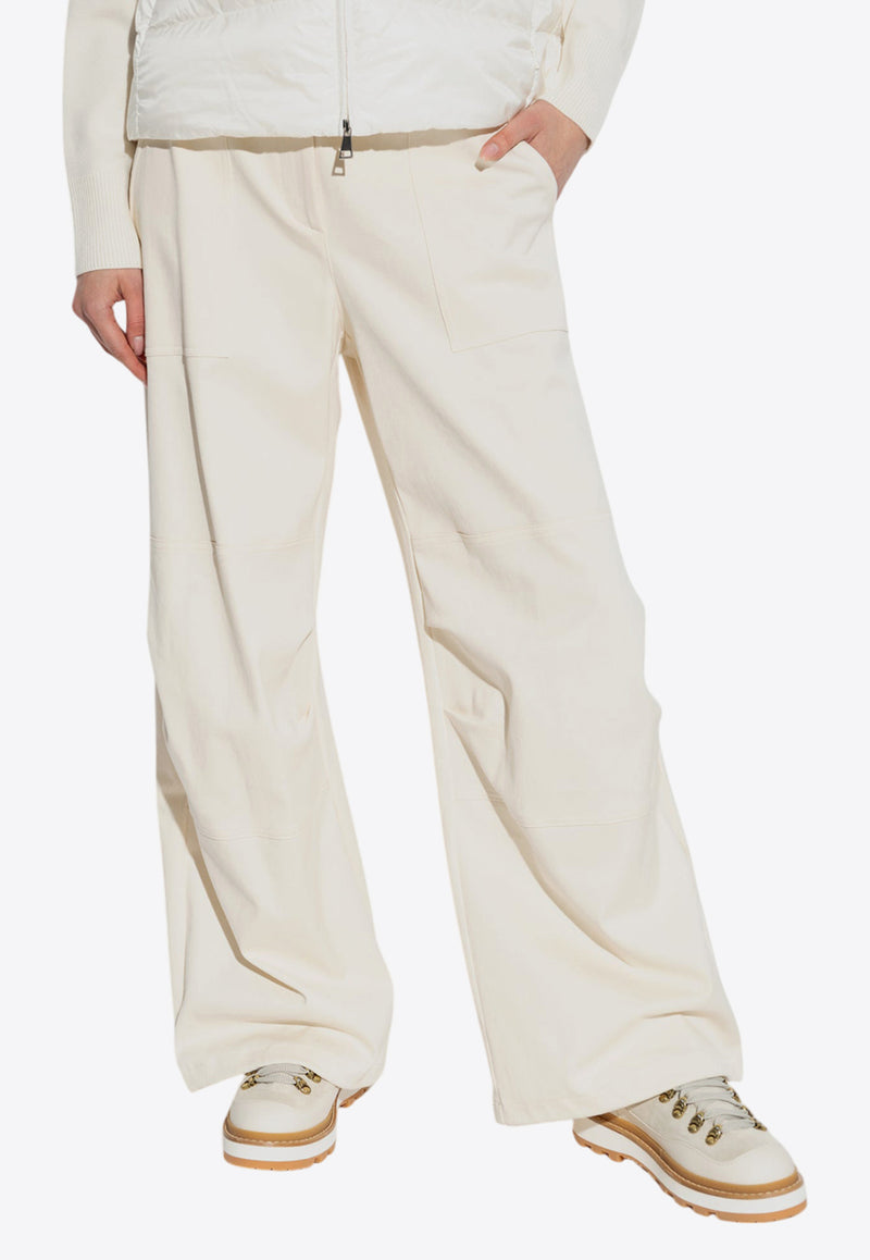 Moncler Wide-Leg Pants Cream J20932A00021 5982P-060