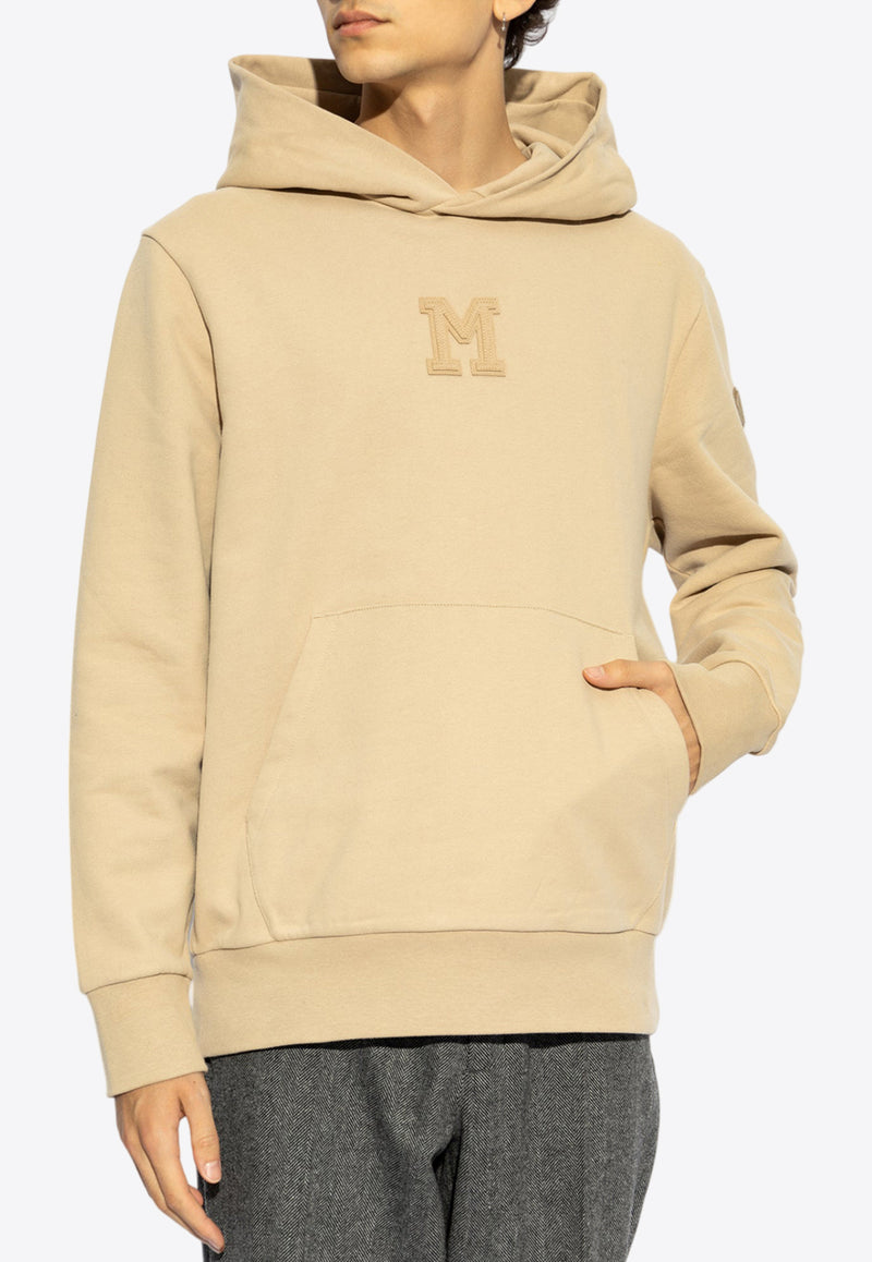 Moncler M Patch Hooded Sweatshirt Beige J20918G00070 899WC-23Q