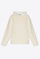 Moncler Teddy Oversized Hooded Sweatshirt Cream J20938G00036 89AOF-034