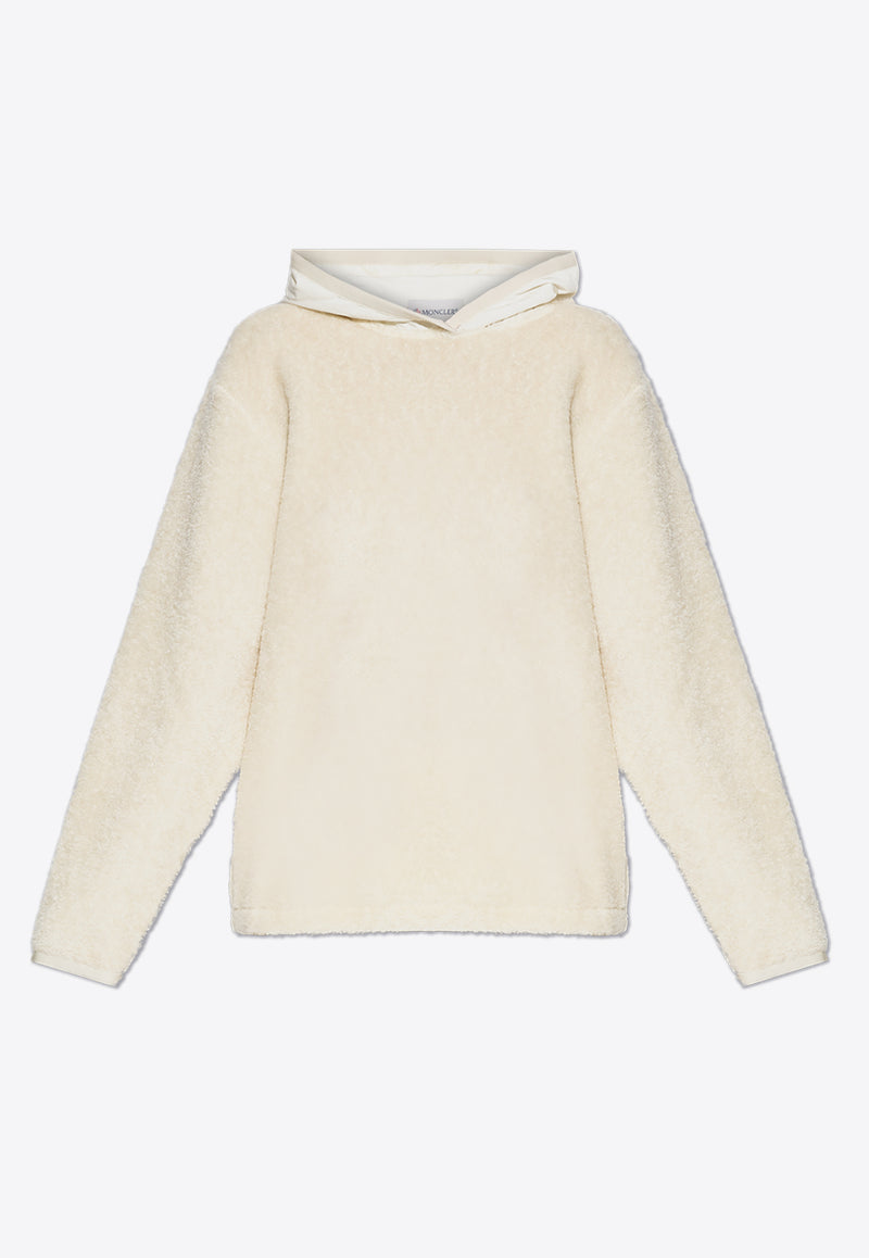 Moncler Teddy Oversized Hooded Sweatshirt Cream J20938G00036 89AOF-034