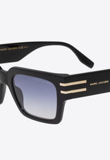 Square-Frame Acetate Sunglasses MARC 787 S 0-2M2 BLACK GOLD Blue