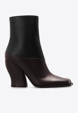 Onda 90 Leather Boots Loewe L814286X26 0-BLACK DARK BROWN