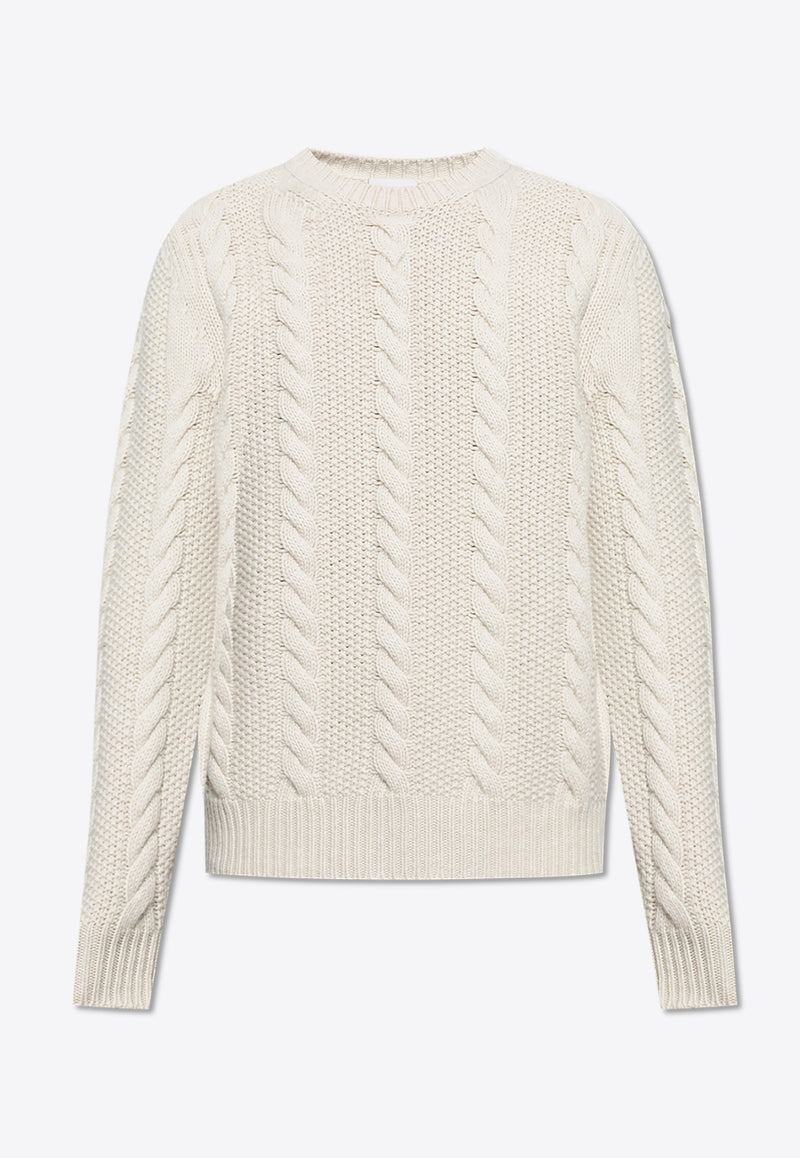 Cable Knit Wool-Blend Sweater J20919C00015 M4281-215 Beige