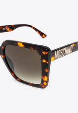 Moschino Oversized Butterfly Sunglasses Green MOS172 S 0-086 HAVANA