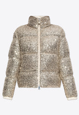 Moncler Anternes Sequined Down Jacket Gold J20931A00165 89AR2-M14