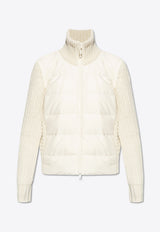 Moncler Padded Wool and Cashmere Zip-Up Cardigan Cream J20939B00043 M4281-034