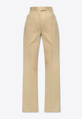 Tom Ford Tailored Wide-Leg Pants Beige PAW589 FAX1316-JB019