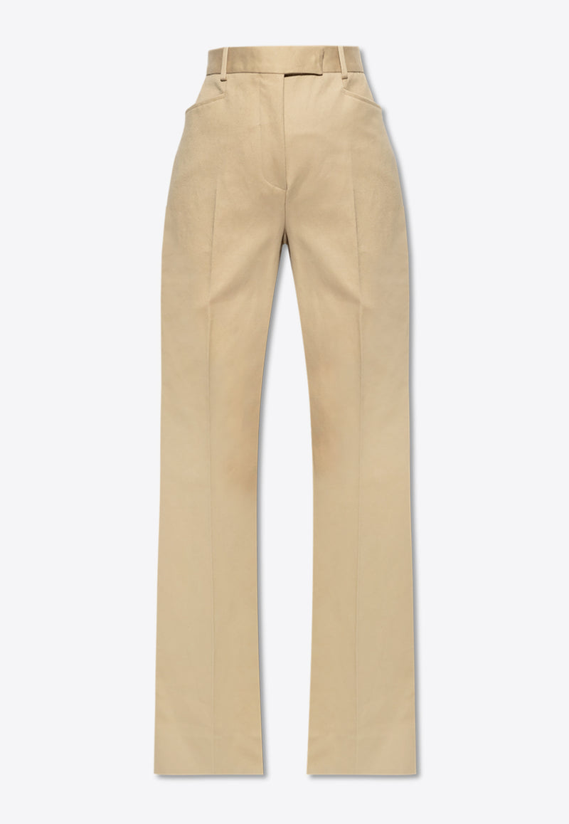 Tom Ford Tailored Wide-Leg Pants Beige PAW589 FAX1316-JB019