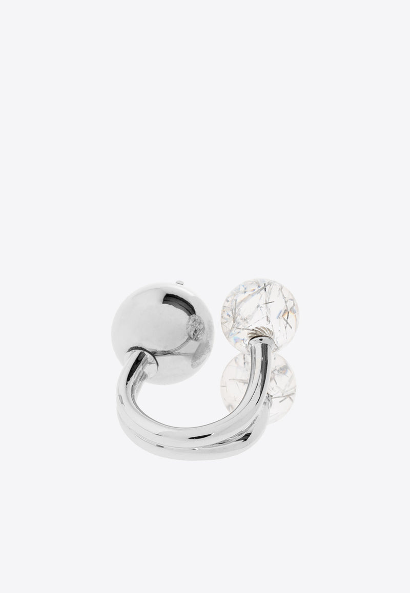 Sphere Logo Ring Jimmy Choo THREE SPHERE RING DAY-SILVER