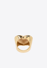 Logo-Embossed Brass Ring Dolce 
Gabbana WRQ8S1 W1111-ZOO00