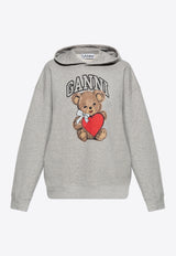 Bear Print Hooded Sweatshirt T4162 3654-921 Gray