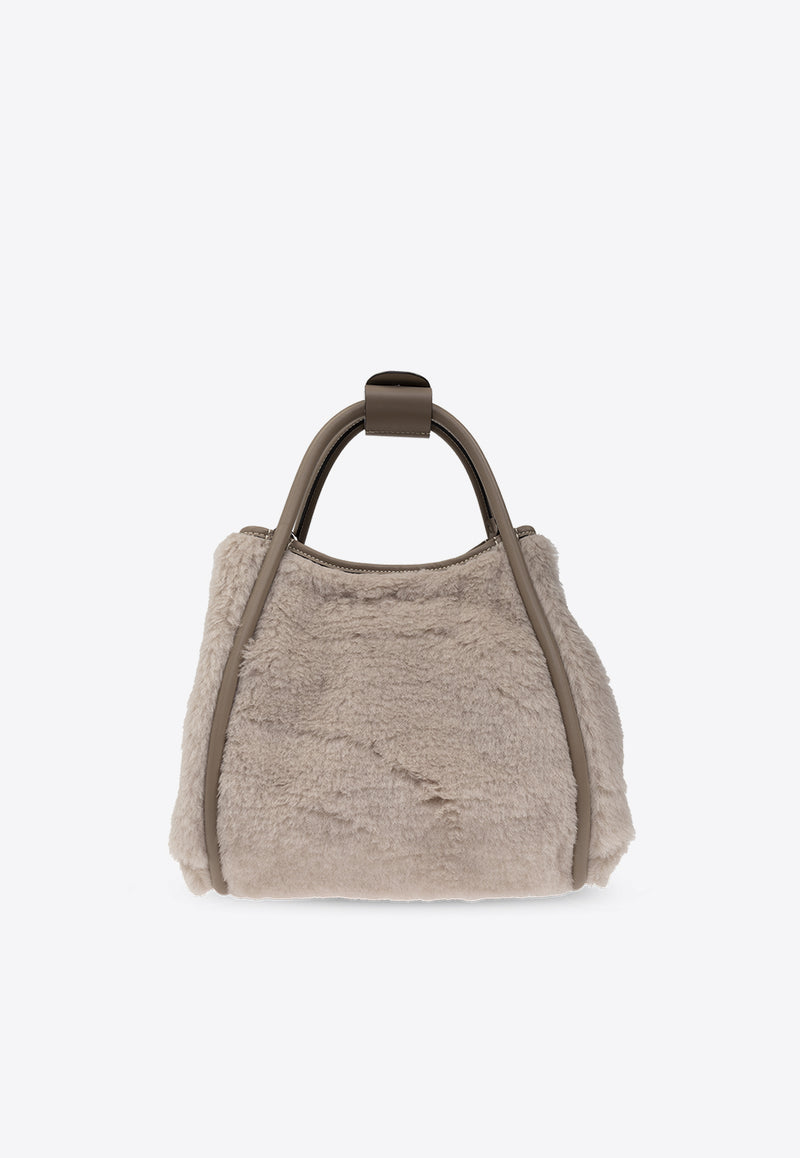 Small Marine Cashmere and Leather Tote Bag Max Mara TMARINS1 2424516162-002