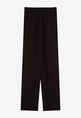 Saint Laurent Straight-Leg Silk Crêpe Pants Brown 806809Y7I21/P_YSL-2568