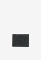 Thom Browne Logo Embossed Leather Double Cardholder Black MAW021L00198_001