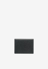 Thom Browne Logo Embossed Leather Double Cardholder Black MAW021L00198_001