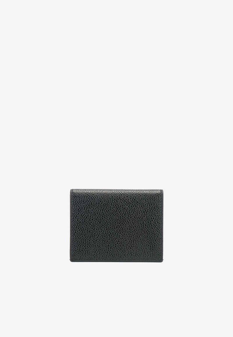 Thom Browne Logo Embossed Leather Double Cardholder Black MAW021L00198_001