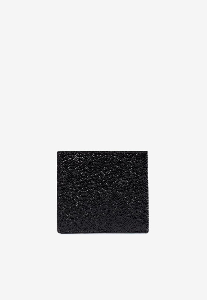 Thom Browne Logo Embossed Leather Billfold Cardholder Black MAW023A00198_001