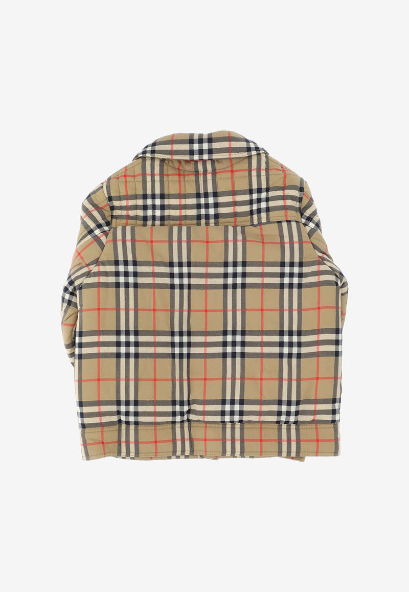 Burberry Kids Boys Vintage Check Quilted Jacket 8069335_145083_A7028