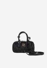 Miu Miu Mini Arcadie Leather Top Handle Bag Black 5BP088VOOOAN88_F0002