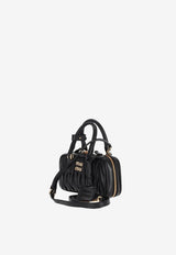 Miu Miu Mini Arcadie Leather Top Handle Bag Black 5BP088VOOOAN88_F0002