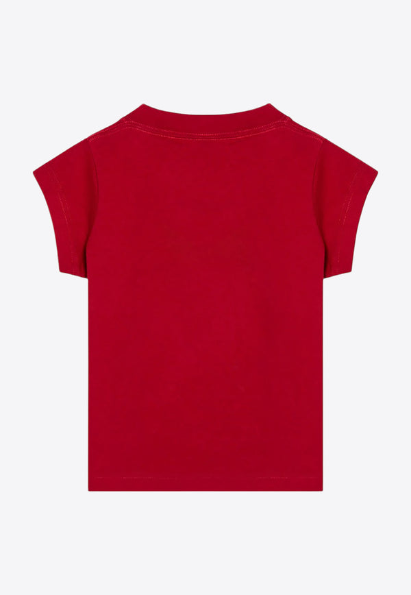 Balenciaga Keep Calm Cropped T-shirt Red 807341TRVC7/P_BALEN-6540