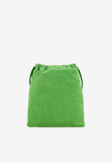 Miu Miu Logo Suede Drawstring Pouch Green 5NG0102CTA_F0225