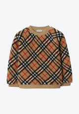 Burberry Kids  Girls Vintage Check Fleece Sweatshirt Beige 8076420145029/O_BURBE-A7028