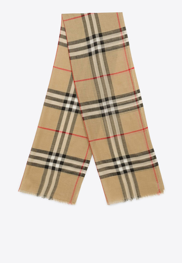 Burberry Vintage Check Wool-Blend Scarf Beige 8078779138465/Q_BURBE-A7026