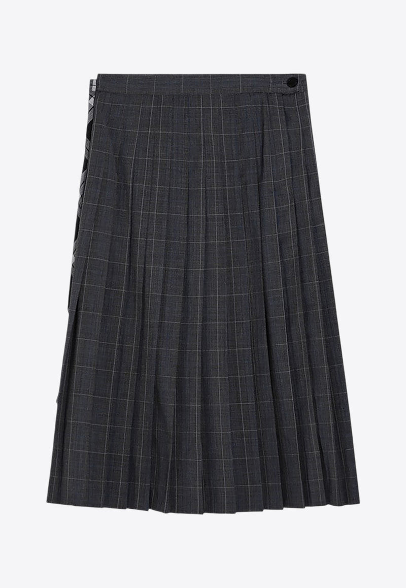 Balenciaga Checked Wool Skirt Gray 808774TRT31/P_BALEN-1269