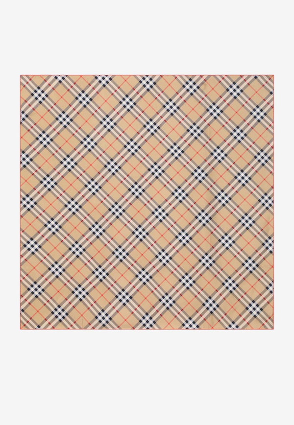 Burberry Silk Checked Scarf Beige 8088140149922/Q_BURBE-A2021