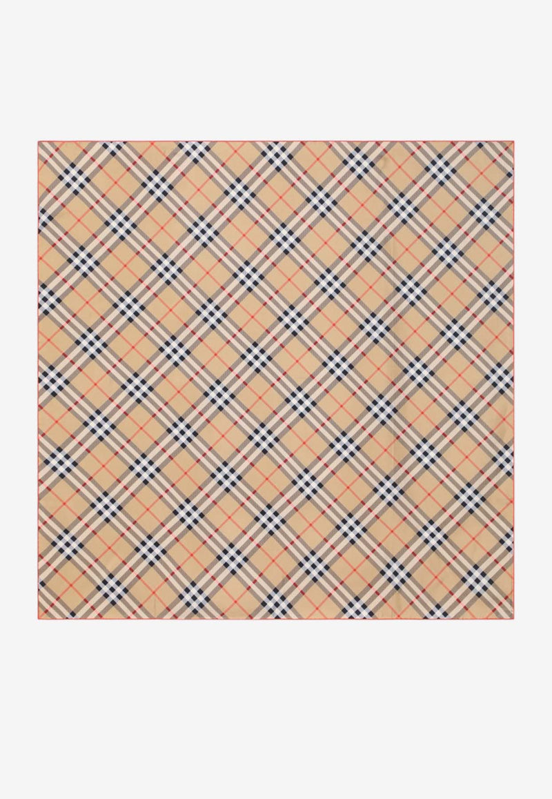 Burberry Silk Checked Scarf Beige 8088140149922/Q_BURBE-A2021