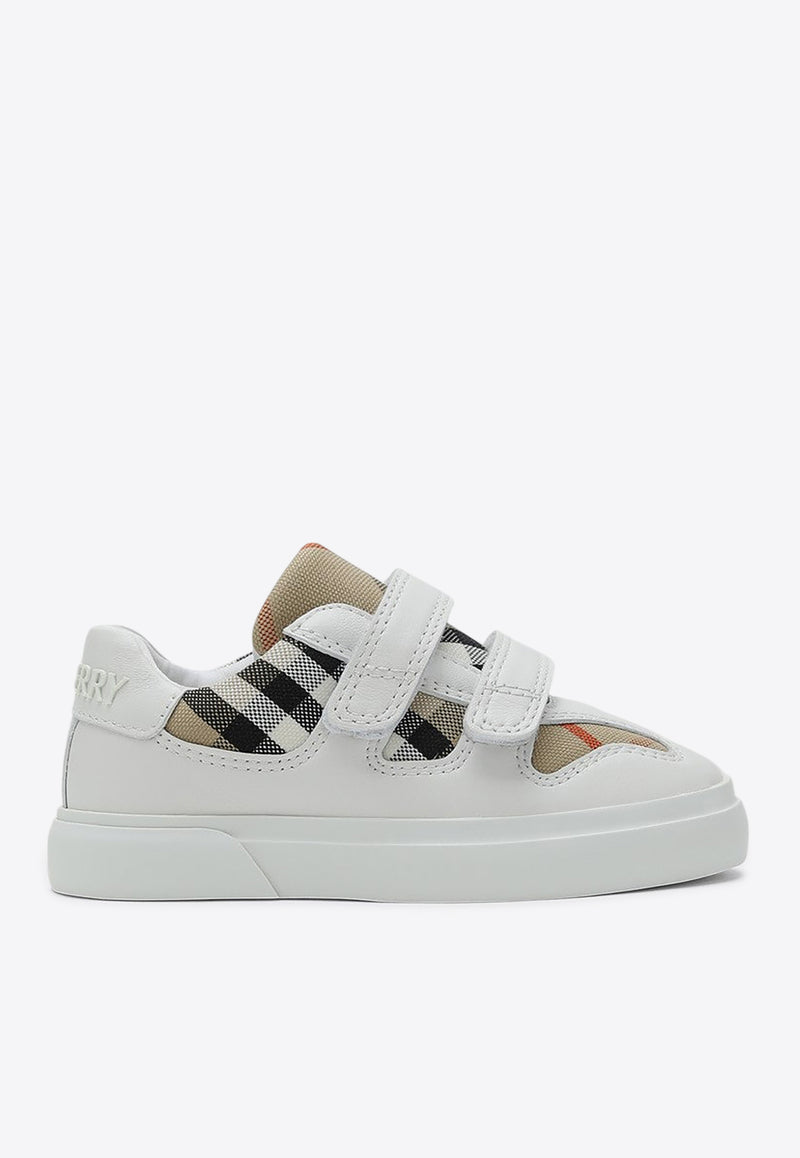 Burberry Kids Girls Vintage Check Low-Top Sneakers White 8089231131833/Q_BURBE-B9368