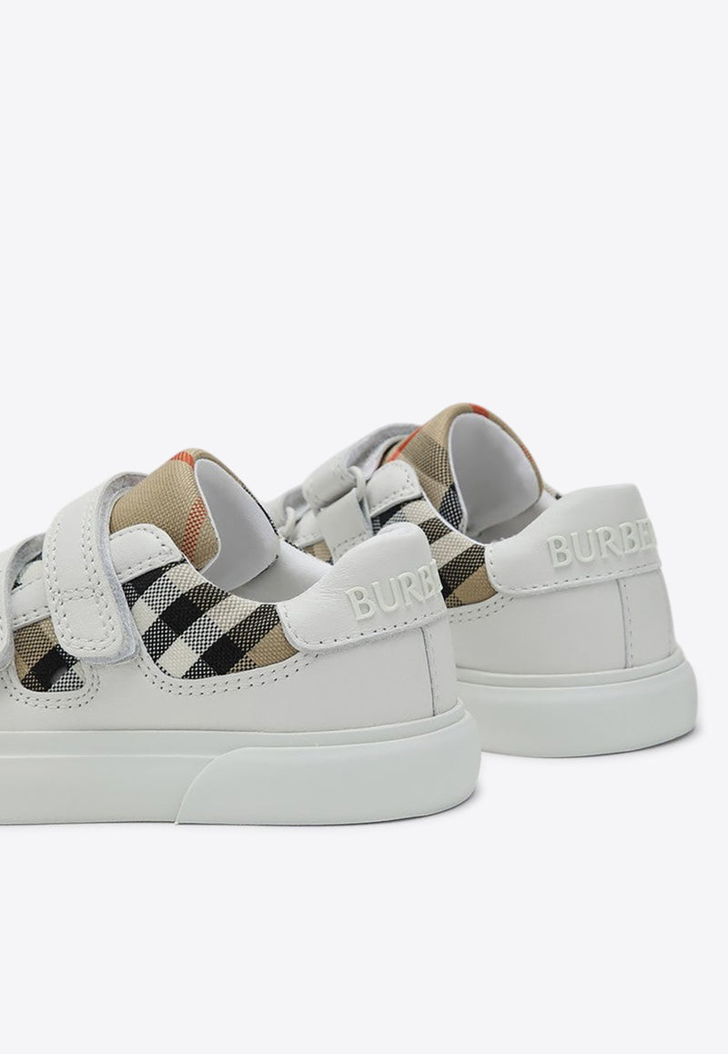 Burberry Kids Girls Vintage Check Low-Top Sneakers White 8089231131833/Q_BURBE-B9368