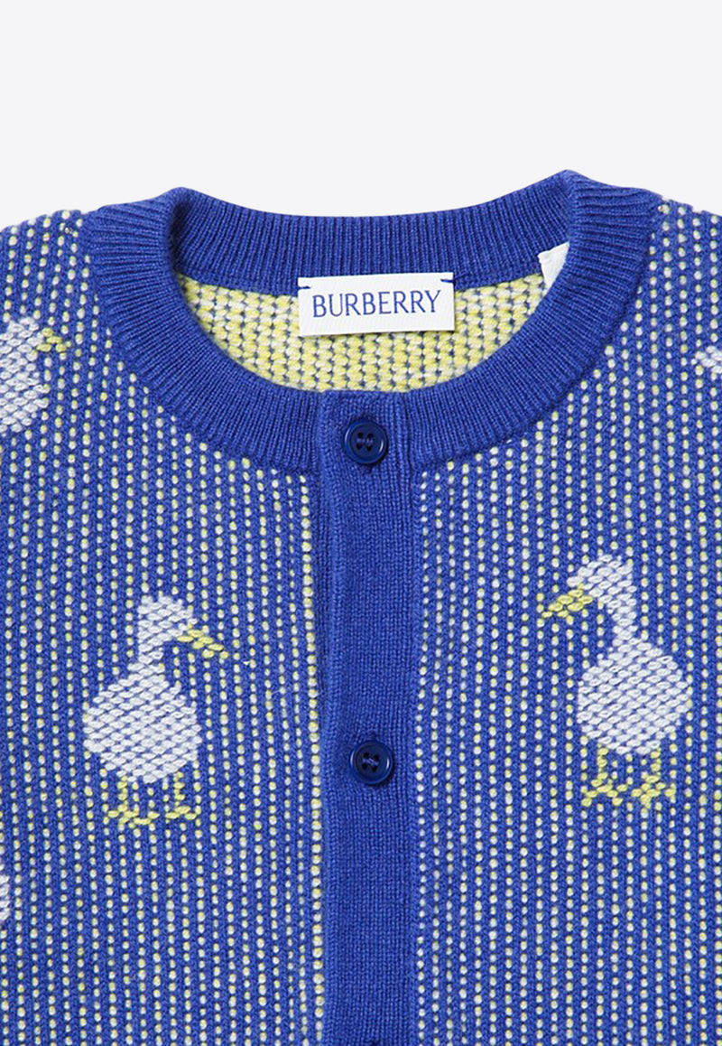 Burberry Kids Babies Jacquard Ducks Cardigan and Pants Set Blue 8089769156924/P_BURBE-B7647